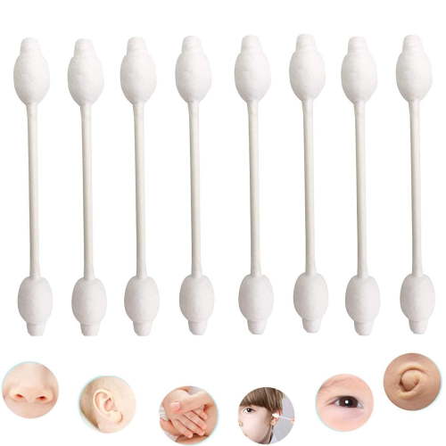 RAGUPEL Baby Cotton Swabs with Large Tips for Newborn Babies,Kids,100% Biodegradable Gentle Qtips for Children Safety Cotton Buds(4 Packs of 56 Ct. Box-Packed,Total 224)(Baby Swab-1)