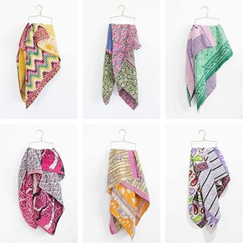 Royal Craft Kantha Baby Blanket - 50X60, Multi Color, Baby Size 50X60 (127X152 CM), RCKQB0103