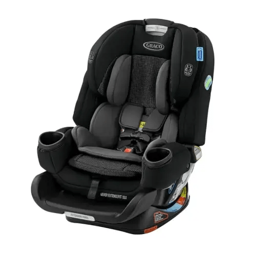 Graco 4Ever Extend2Fit DLX 4-in-1 Convertible Car Seat – Infant to Toddler, Rear & Forward Facing, Booster, Adjustable Recline, Car Seat, Miner