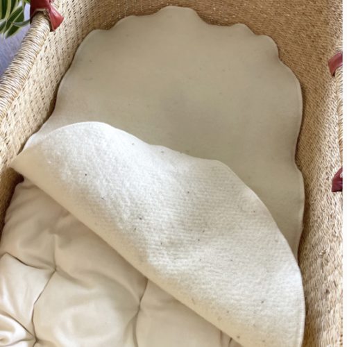 Organic Wool GOTS Certified Puddle Pad – Baby Moses Basket (A)