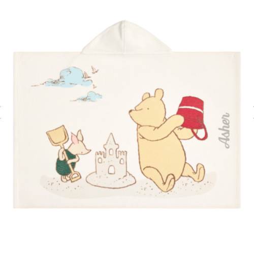 Disney's Winnie the Pooh Baby Beach Hooded Towel UPF 50+