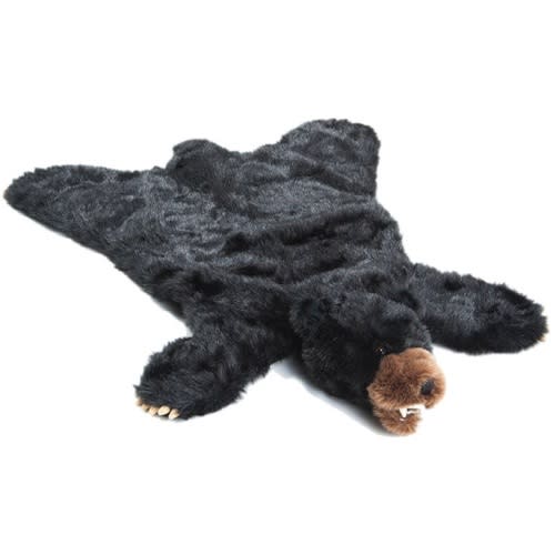 Black Bear Large Plush Rug