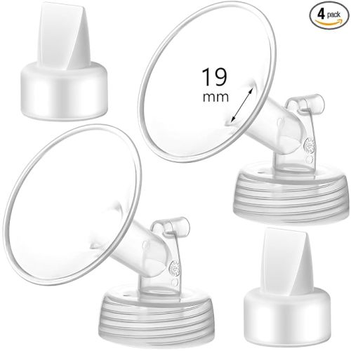 19mm Flange and Duckbill Valve Compatible with Spectra S1 S2 9 Plus Breastpump Replacement to Spectra Pump Parts, Not Original, Replace Accessories.