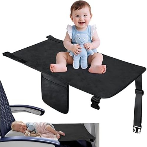 Toddler Airplane Bed, Toddler Airplane Travel Essentials, Plane Seat Extender for Kids, Portable Plane Travel Bed for Long Flight Flying