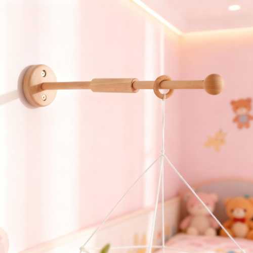 Baby mobile arm mount for wall, Baby mobile hanger kit, Wooden baby mobile arm, Baby crib mobile arm, Nursery mobile hanger, Mobile holder