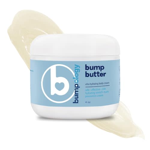 Bumpology Bump Butter, Hydrating Balm for Pregnancy, Stretch Marks, 4 oz | 3-in-1 Belly Balm, Dry Skin, Stretch Marks, Moisturizing Shea & Cocoa Butter, Vitamin E, Physician Formulated