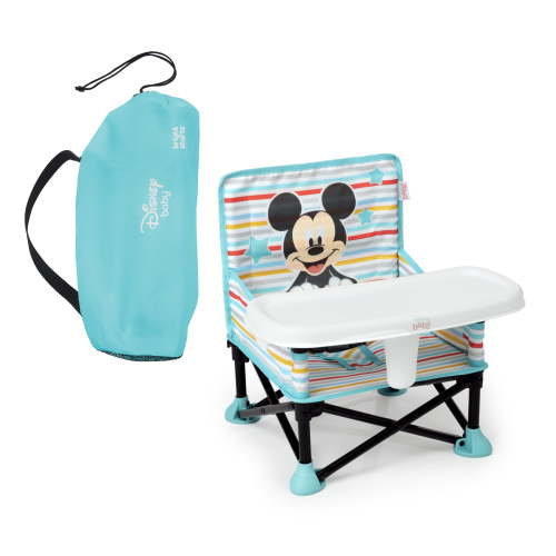 Bright Starts Disney Baby Pop 'N Sit Portable Booster, Mickey Mouse, Infant to Toddler