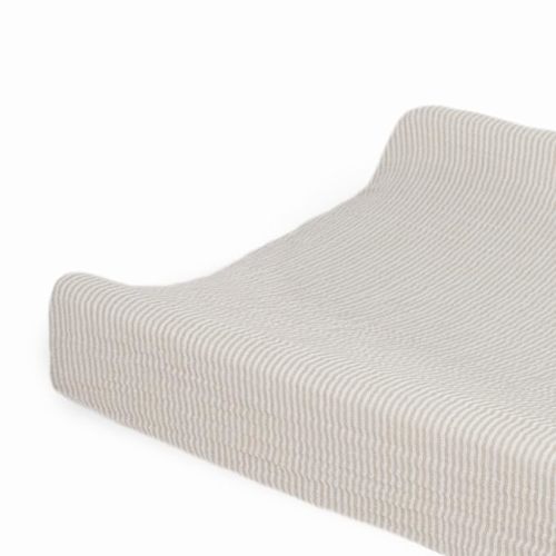 Little Unicorn Changing Pad Cover for Newborns & Infants | Soft & Breathable Muslin Fabric | Baby Diaper Changing Table Pad Cover (Sand Stripe)