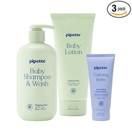 Pipette Fragrance Free Baby Essentials Set, (Pack of 3)