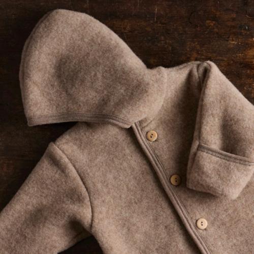 Pipit Baby Suit - Merino Wool Fleece - Driftwood