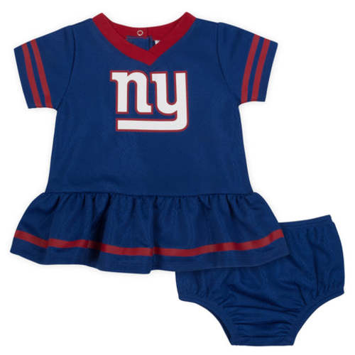2-Piece Baby Girls New York Giants Dress & Diaper Cover Set