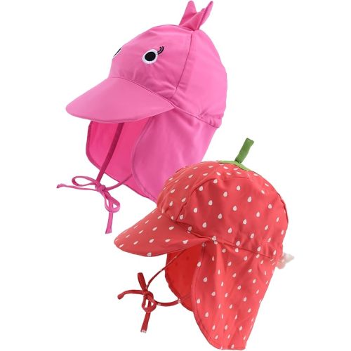 Baby Sun Hat | UPF 50+ Sun Protection All-Day Adjustable Infant Sun Hat for Head, Neck & Eyes