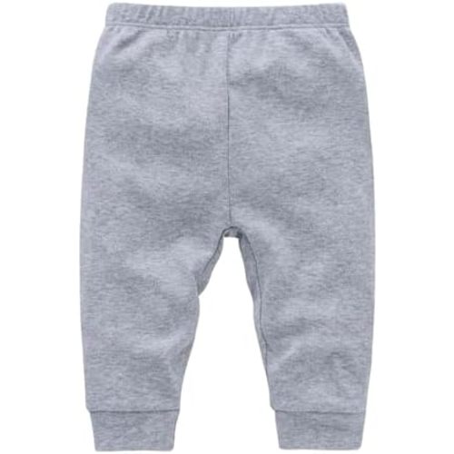 Baby Boys' Pull-on Sweatpants Infant Boy Elastic Jogger Pants Toddler Cotton Basic Solid Athletic School Trousers