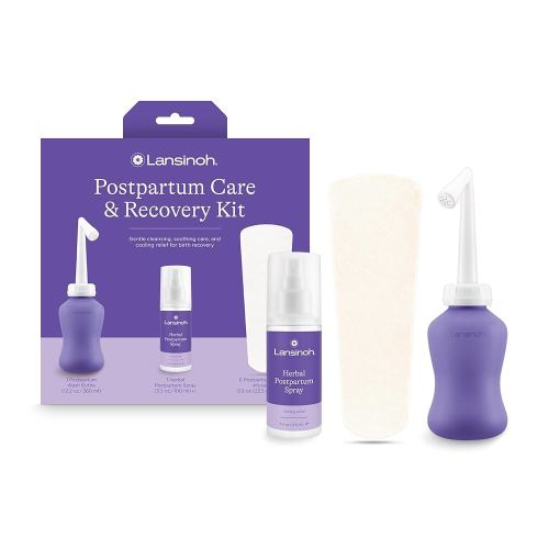 Lansinoh Take Care of Yourself Postpartum Essentials Bundle, 8-Piece Gift Set Includes 1 Peri Bottle,1 Herbal Perineal Spray and 6 Postpartum Ice Packs