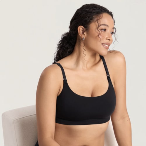 Cotton Scoop Neck Nursing Bralette