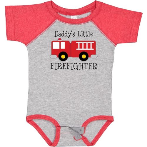 inktastic Daddy's Little Firefighter Baby Bodysuit