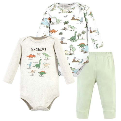 Hudson Baby 2 Cotton Long Sleeve Bodysuits and Pant Set, Preemie - 24 Months