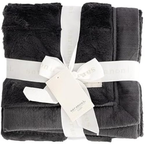 Saranoni Security Blanket Soft Infant Baby Blanket Charcoal Mini 15x20