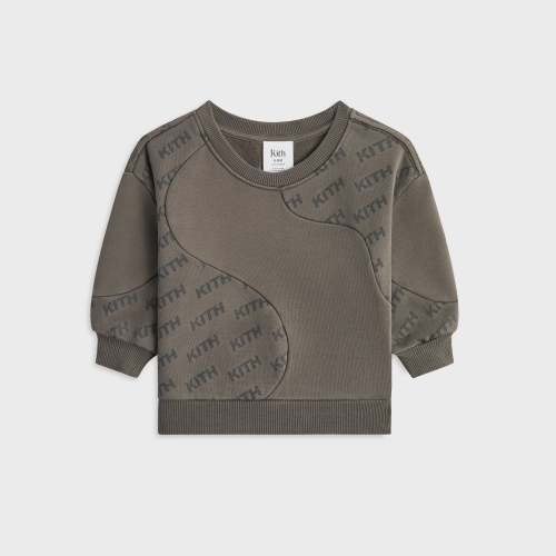Kith Baby Blocked Monogram Nelson Sweatshirt - Fuel
