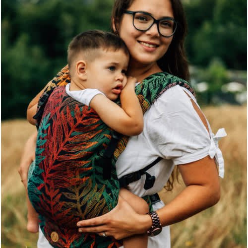 LennyLight Carrier, Standard Size, jacquard weave 100% cotton - RAINFOREST - DIVERSE