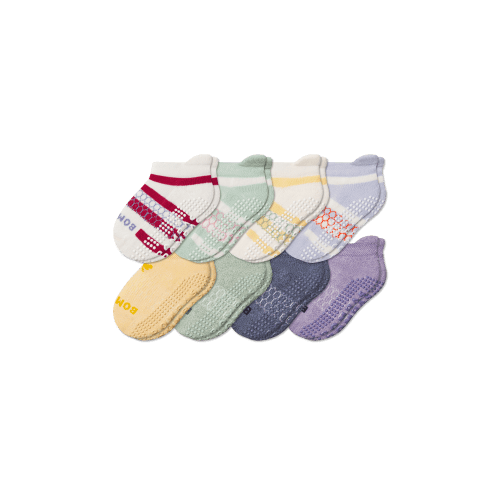 Toddler Gripper Ankle Sock 8-Pack