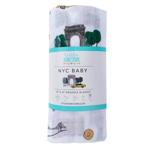 New York City Baby Muslin Swaddle Receiving Blanket
– Little Hometown