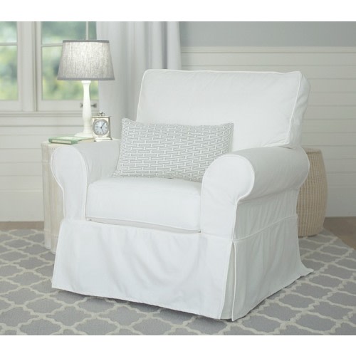 Comfort Small Slipcovered Swivel Glider
