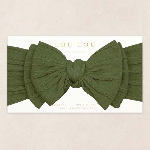 Cable Knit Headband - Olive