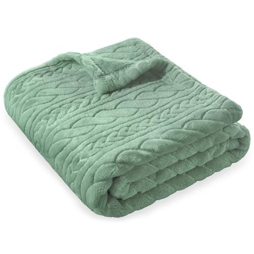 BORITAR Baby Blanket for Boys Soft Fluffy Fuzzy Blankets, Warmer Comfort 3D Lightweight Bed Blanket for Toddlers Infant Newborn and Home Decor (30x40 inch, Sage Green)
