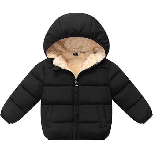 Toddler Baby Hooded Down Jacket Boys Girls Kids Thicken Warm Winter Coat Outerwear 1-7t