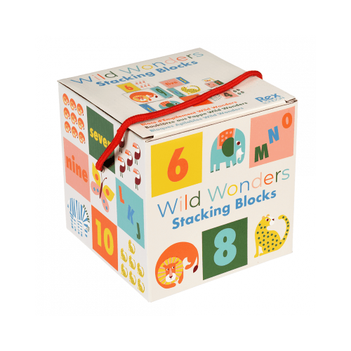 Stacking blocks with numbers - Wild Wonders -
