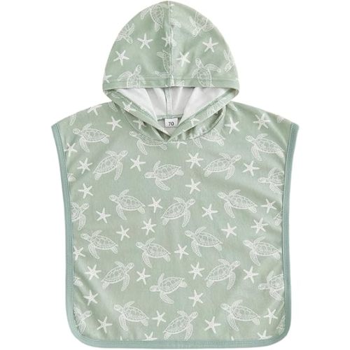 Toddler Baby Girl Boy Hooded Beach Towel Terry Swimsuit Cover Up Poncho Bath Towel Bathing Suit Summer Beach Coverup