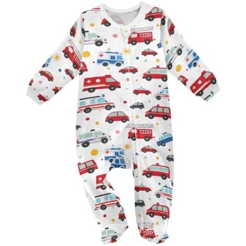 Dussdil Baby One-Piece Footies Newborn Rompers Pajamas Cotton Footed Pjs for Sleep Play Boys Girls