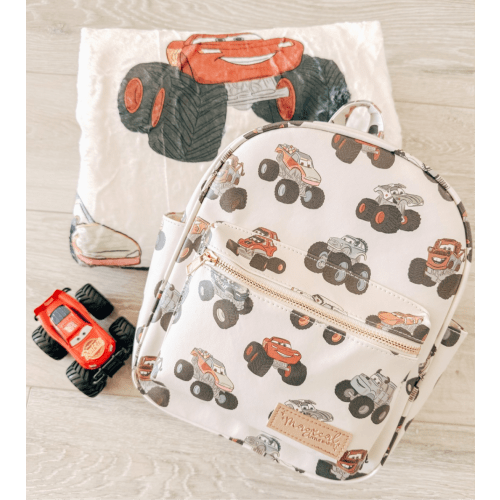 Monster Trucks Vegan Leather Mini Backpack * READY TO SHIP