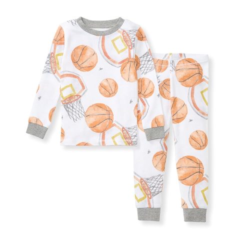 Burt's Bees Baby Boys' 2-Piece Long Sleeve Tee and Pants Organic Cotton Pajama Set