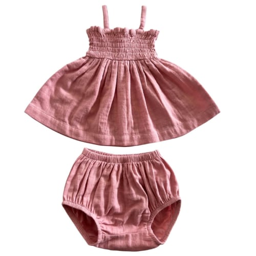 Organic Baby Dress & Cover Set - Rosy – Young Eden