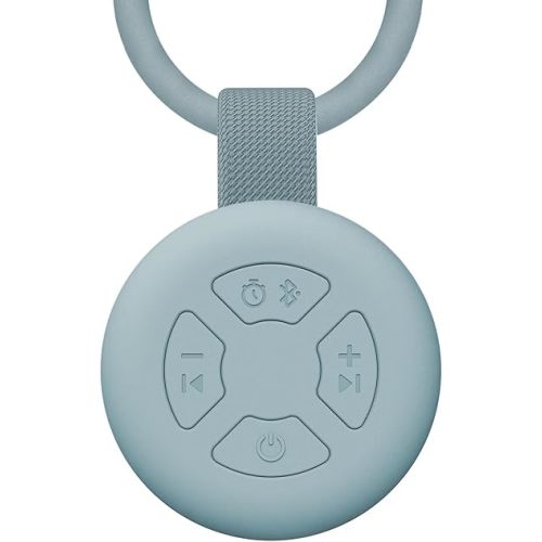 Portable Baby Sound Machine [White Noise for Babies Kids][Supports Bluetooth Audio Playback][Timer Function][12 Soothing Sounds] 15 Hours Battery Life, Travel,Shower,Clips on Baby Stroller.Slate
