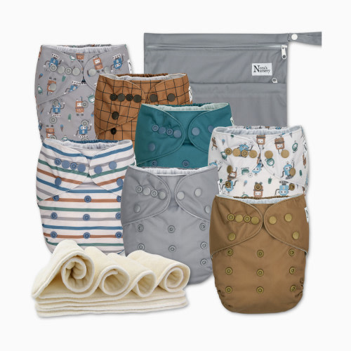 Nora's Nursery Cloth Pocket Diapers (7 Pack) - Geared Up