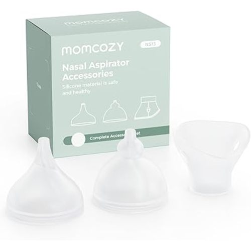 Momcozy Nasal Aspirator Replacement 3pcs-Tip 2 Pcs and 1 Nasal Mask, BPA Free Silicone Nozzle Tip, for Momcozy BreezyClear™ 2-in-1 Electric Nasal Aspirator Only