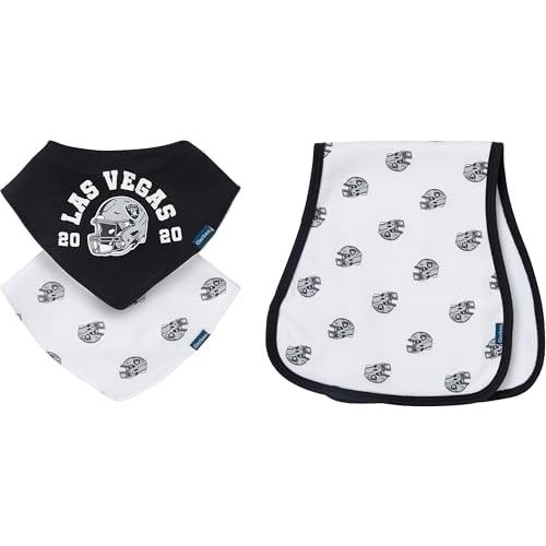 Gerber unisex-baby Nfl Team Bandana Bibs and Burp Cloth Set