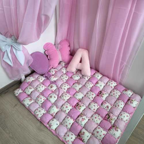 Pink play area rug, decor for girl&#39;s room, Baby shower gift, children play mat, play mat activity, baby room decor, colorful children’s mats