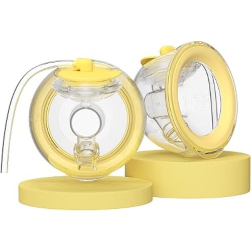 2 Packs Hands-Free Collection Cups 24mm Caracups for Spectra Pumps
