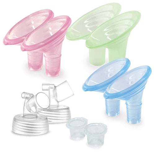 Breast pump flanges