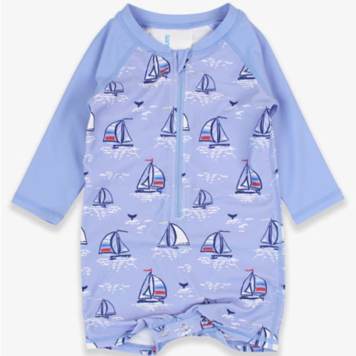 Boys Long Sleeve One Piece Rash Guard