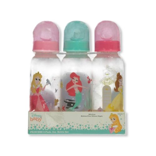 Disney Princess 3-Pack 9 Oz. Baby Bottles - pink/multi, one size