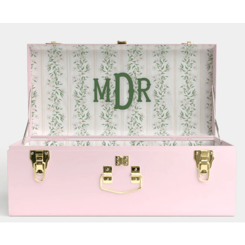 Petite Trunk - Pink - Darling Dogwood / Embroidery
