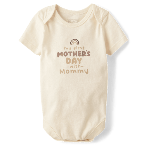Baby First Mother's Day Graphic Bodysuit - Cream