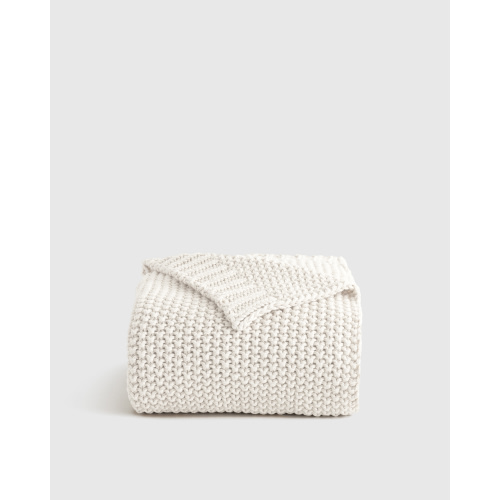 Cotton Fisherman Throw in Natural