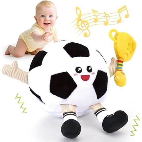 hahaland Baby Crawling Plush Toy for 6 12 18 Months – Musical Dancing Bouncing Toys, Voice Repeat Interactive Tummy Time Toy for Boys & Girls, Birthday Gift for Infants