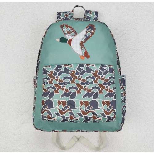 Boys Duck Camo Backpack | Hunting Mallard Kids Backpack | Toddler & Preschool Outdoor School Bag | Rowdy Boy Camouflage Bookbag
